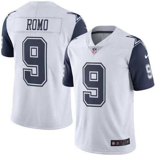 Nike Men & Women & Youth Cowboys 9 Tony Romo White Color Rush Limited Jersey,We sell and wholesale Nike Men & Women & Youth Cowboys 9 Tony Romo White Color Rush Limited Jersey on line form chian!